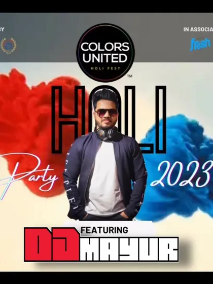 The announcement for my performance at the Holi Party 2023. The excitement before a big festival is always real.