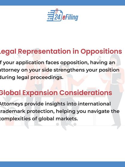 Do you need a lawyer to file a trademark? This carousel explains the complexity of trademark law and the key benefits of hiring an attorney, including their expertise, strategic advice, and ability to avoid common pitfalls.