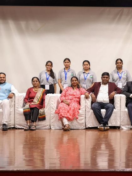 A group photograph with fellow speakers and organizers at the Ayurveda Innovations Summit. Collaboration and shared learning are key to the future of Ayurveda.