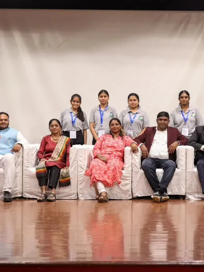 A group photo with the organizing team and other speakers at the summit. Collaboration is key to advancing the science of Ayurveda.