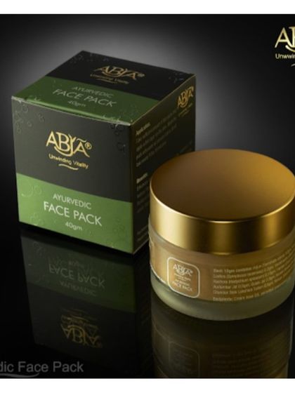 A studio shot of my Ayurvedic Face Pack, designed for a clear and bright complexion using herbs like multani mitti and neem.