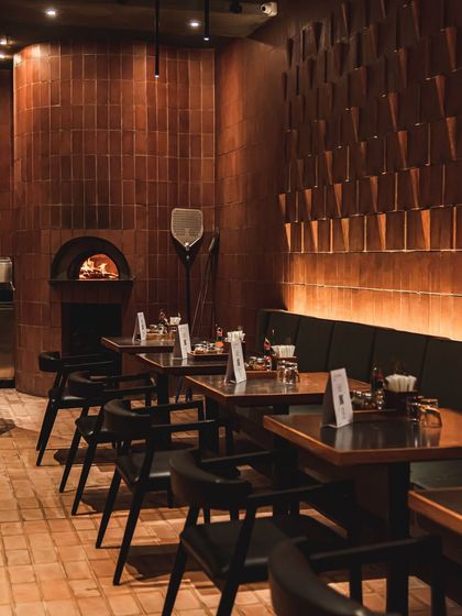 Another view of our Kanakapura Road restaurant, showing the clean lines and modern design.