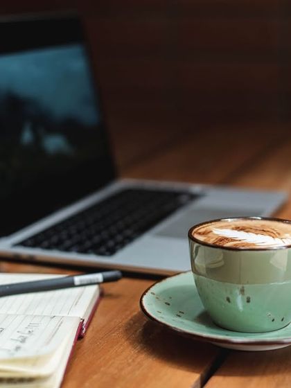 A quiet moment with a cappuccino and a laptop. Our cafes are a great place to work, relax, or catch up.