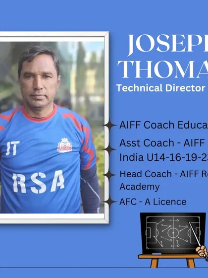 Meet our Technical Director, Joseph Thomas. With over 35 years of experience, an AFC 'A' Licence, and a history of coaching Indian national teams, he sets the high standard for our training programs. You are learning from one of the best in the country.