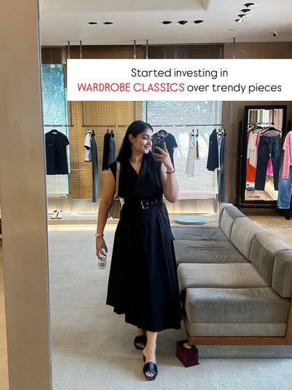 To build a wardrobe that lasts, I always advise investing in wardrobe classics over trendy, disposable pieces. A classic black dress like this will serve you for years to come.