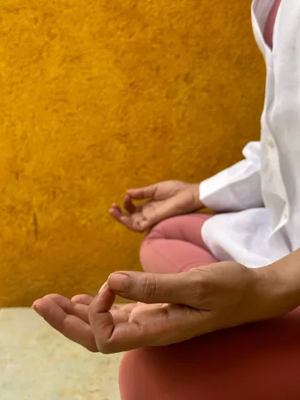 A moment of meditation and stillness. Our wellness programs focus on pranayama and finding inner peace.