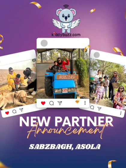 I'm excited to announce our new partnership with Sabzbagh, Asola! Enjoy a day of farm adventures, nature walks, and hands-on learning with a 10% discount on every ticket booked via Kiddybuzz.