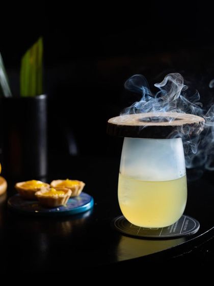 Our 'Nagpur Valley' cocktail is smokey, orangey, and easy-going. We blend vodka with our house-made Nagpur Liqueur, honey, aloe vera, and citrus for a refreshing and aromatic drink.