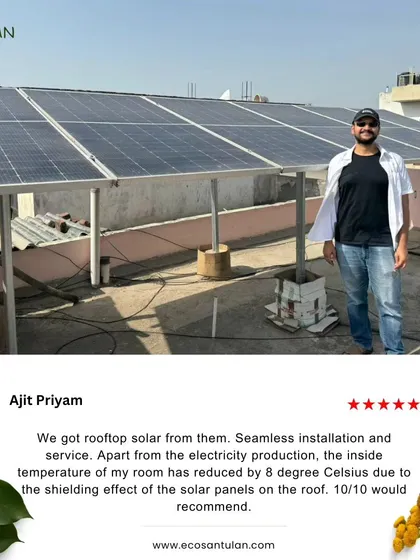 Our clients often report benefits beyond just bill savings. This customer noted a significant drop in room temperature due to the shielding effect of the panels, making their home more comfortable during hot months.