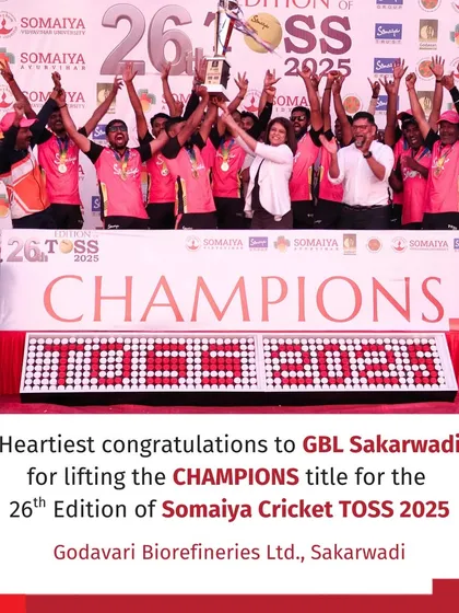 A snapshot of pure joy and victory at the 26th Somaiya Cricket TOSS. We manage every detail of the tournament, culminating in a professionally organized awards ceremony that makes champions feel celebrated.