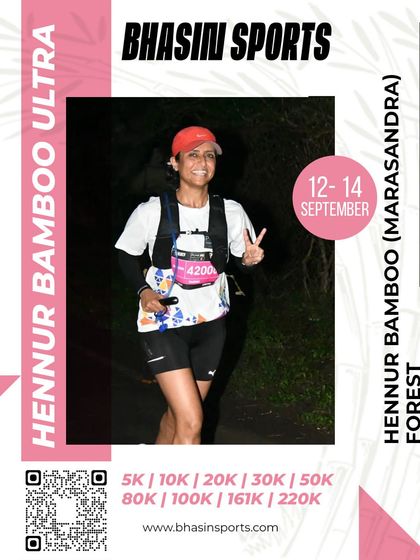 Runners navigating the beautiful and varied terrain of the Hennur Bamboo Forest. This trail offers a mix of dirt paths and shaded sections, providing a classic trail running experience right here in Bengaluru.