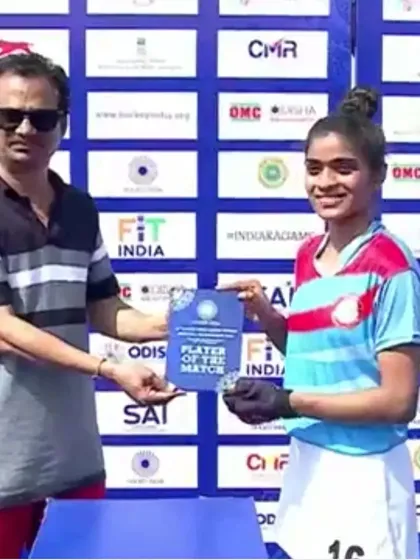 Celebrating Manashree, named Player of the Match at the 13th Senior Women National Championship. A fantastic performance from a dedicated athlete.