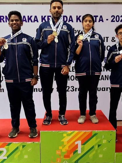 Team Eklavya dominating the podium at the Karnataka Kreeda Koota 2025, showcasing the depth of talent at our academy.