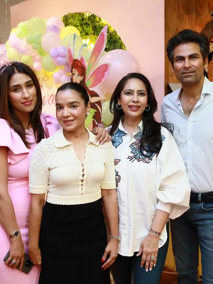 The Kaif family with their friends at the party. Our space is perfect for hosting intimate gatherings of family and friends.