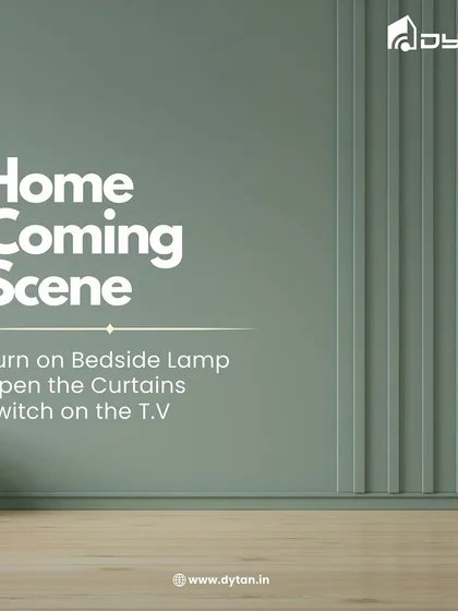 I help you create custom "scenes" for any occasion. The "Home Coming Scene" shown here automatically turns on the bedside lamp, opens the curtains, and switches on the TV, welcoming you home after a long day without you lifting a finger.