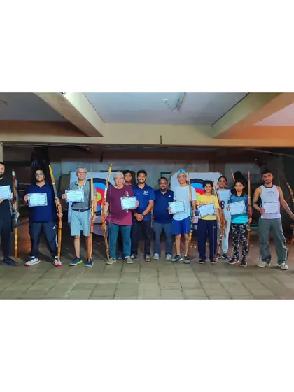 Meet one of our recent summer camp batches. It's always a proud moment to see a group of new archers holding their certificates and bows with confidence.