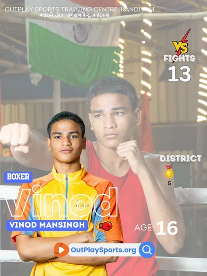 Vinod Mansingh, a 16-year-old with 5 district golds. His exceptional skill and determination set him apart.