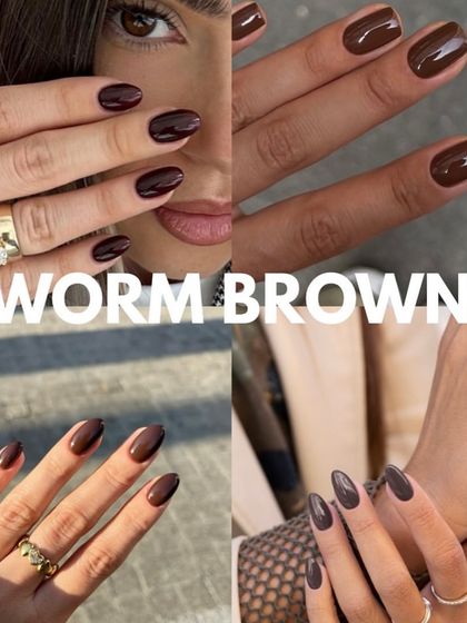 You can never go wrong with a warm brown. This collage shows off some beautiful shades of chocolate and espresso.