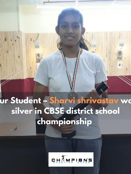 Congratulations to my student Sharvi Shrivastav for winning a silver medal in the CBSE district school championship. A fantastic achievement.