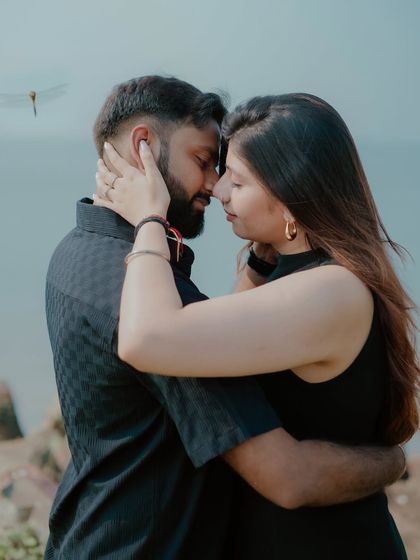 An intimate close-up where every detail matters, from the gentle touch to the soft expression. These are the quiet moments that speak volumes.