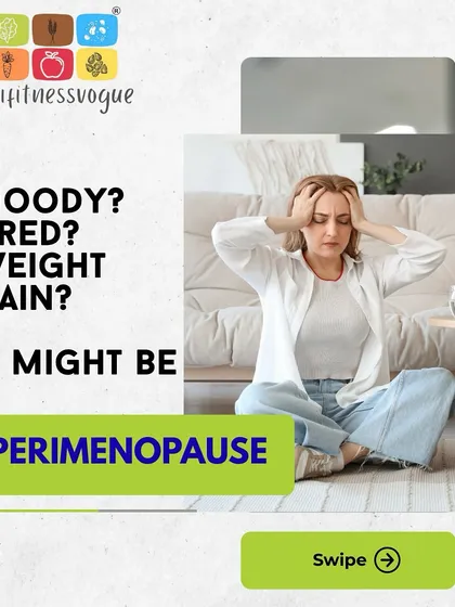 Feeling moody, tired, or noticing weight gain? It could be perimenopause. This is a natural transition, and with the right nutrition and lifestyle adjustments, you can manage symptoms like hot flashes and low energy to feel balanced and strong again.
