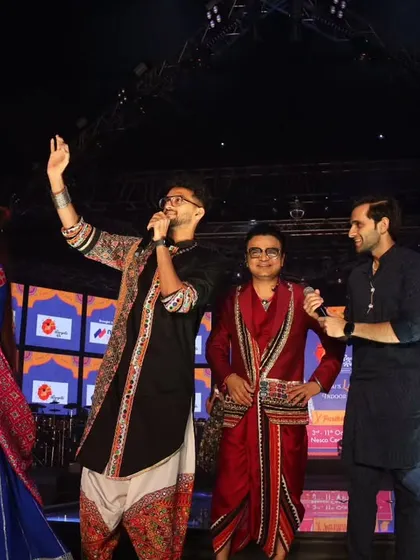 Fun moments on stage with the creators of Funcho, Dhruv and Shyam. Engaging with popular influencers is part of keeping the show fresh and relevant for a younger audience.
