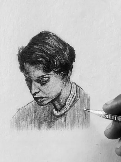 A quick, 15-minute miniature sketch. I do these often to practice the Loomis method for head construction and to keep my drawing skills sharp without the pressure of a big project.