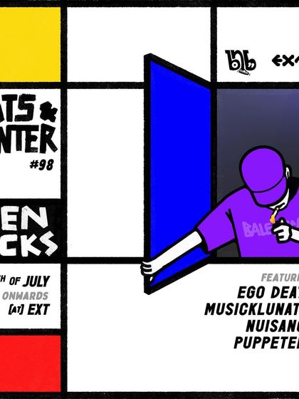 The flyer for a Beats & Banter Open Decks night, where I was featured alongside other fresh talents from the underground scene.