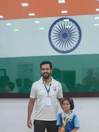 Standing with our youngest bronze medal winner from the U-9 category at the Borivali competition. It's inspiring to see such young talent.