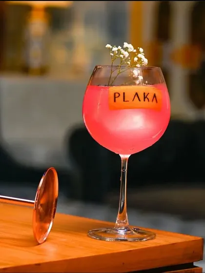 A beautiful gin and tonic from the menu at Plaka Cyberhub. This project involved a full beverage consultancy, creating a unique Greek-inspired cocktail program.