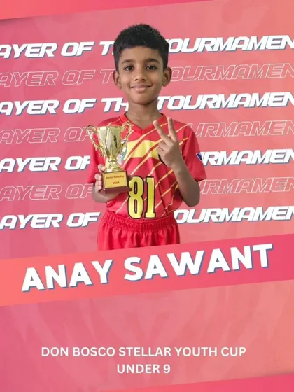 Anay Sawant from our U9 team was awarded Player of the Tournament at the Don Bosco Stellar Youth Cup for his outstanding play.