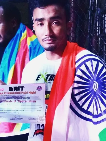 Representing India on an international stage. This is what it's all about. A proud moment for our fighter and for Team Dojang after a professional fight night.