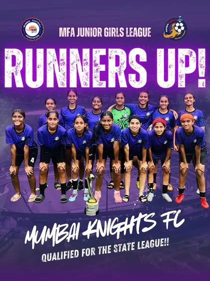 Our Junior Girls team after finishing as runners-up in the MFA Junior Girls League, qualifying for the State League with heart and determination.
