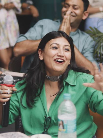 When you get the mic in the audience and become the star of the show. We love seeing our jammers take the lead.