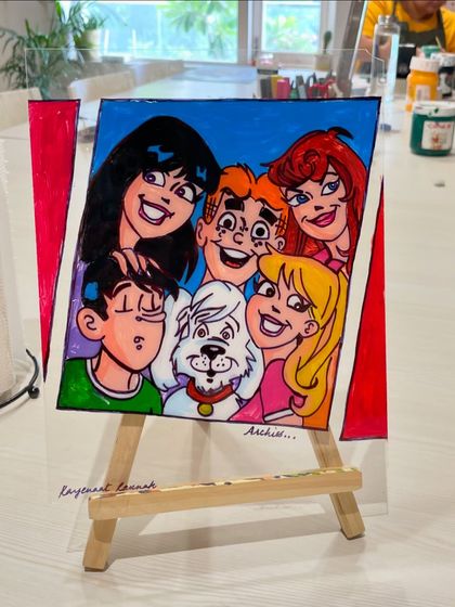 A nostalgic piece of art featuring the gang from Archie Comics. Our studio is a place where you can bring any of your creative ideas to life.