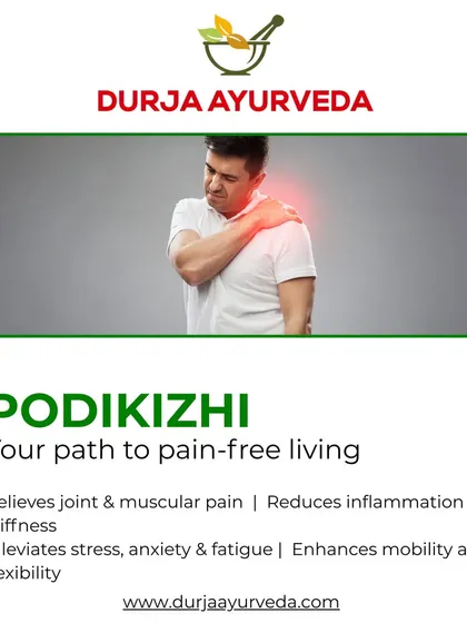 Podikizhi, a dry herbal powder massage, is your path to pain-free living. It effectively relieves joint and muscular pain, reduces inflammation, and enhances mobility and flexibility.
