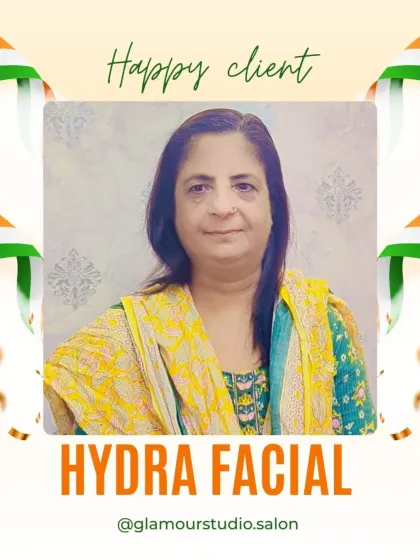 A graceful and happy client after her Hydra Facial. Her skin looks as serene and beautiful as her smile.