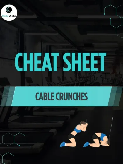 Cheat Sheet: Cable Crunches. Add resistance to your ab training with cable crunches. Learn the correct kneeling form here.