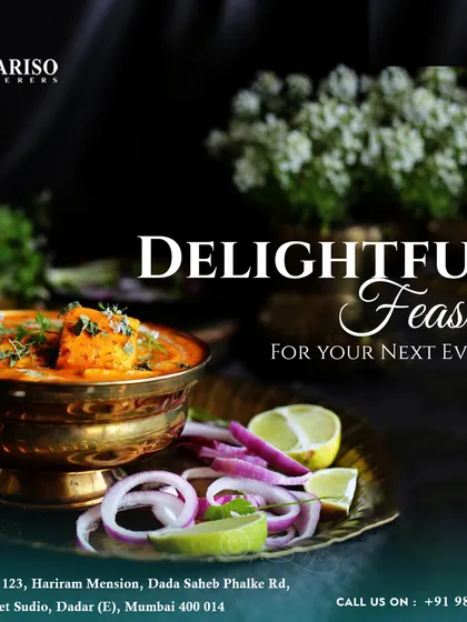 A delightful feast for your next event. This image captures a beautifully presented paneer dish, garnished and ready to be served with fresh onions and lime.