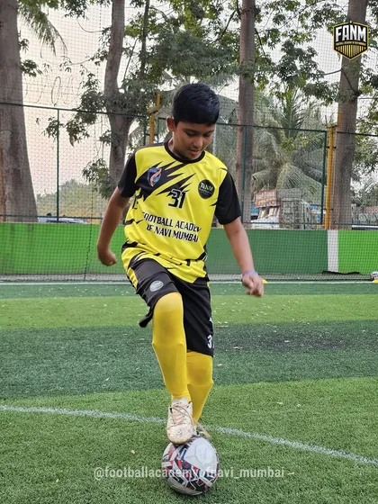 A player practices ball mastery, an essential skill for developing confidence and creativity on the ball.