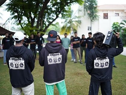 The Cali OG team ready to lead a corporate event. We bring our signature 'street' style and energy to create a unique and effective team-building experience.