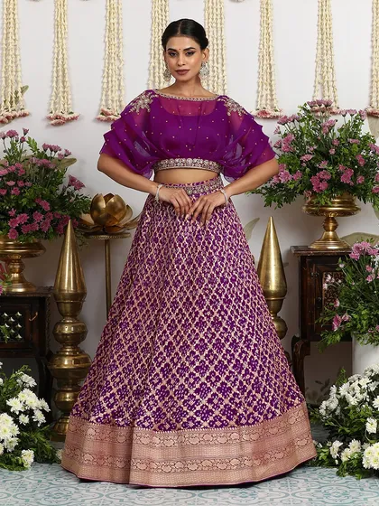 Another full view of this unique and stylish lehenga, designed to turn heads.