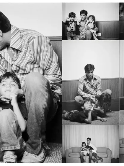 A major throwback to shooting this surreal family moment with the king, Shah Rukh Khan, and his children Aryan and Suhana for Cineblitz.
