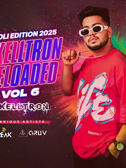 The cover art for 'Skelltron Reloaded Vol. 6'. Each album has its own identity, and this one was all about bringing the festive, colorful energy of Holi to the dance floor.
