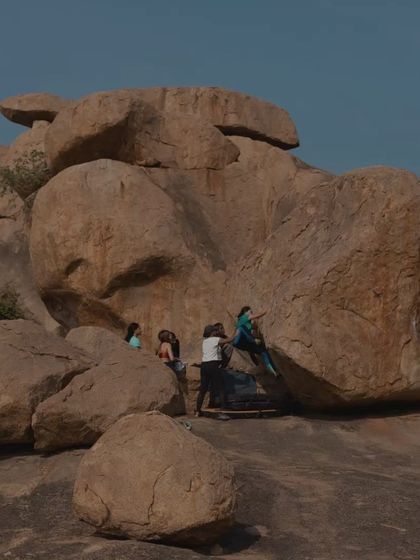 Our annual Hampi gathering is open to all female individuals. This image shows the vast and beautiful landscape where our adventure takes place.