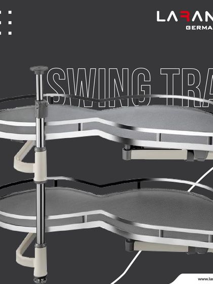 My swing tray systems are perfect for utilizing hard-to-reach corners. They swing out to present your items, making everyday storage easy and accessible.