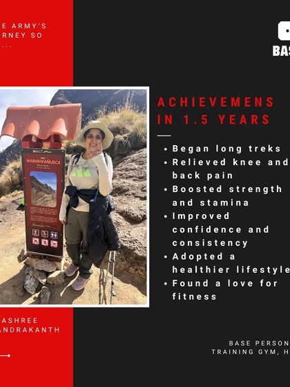 Meet Rajashree, who went from struggling to work out to completing long treks. Consistent strength training relieved her knee and back pain, boosted her stamina, and prepared her for the adventures she loves.