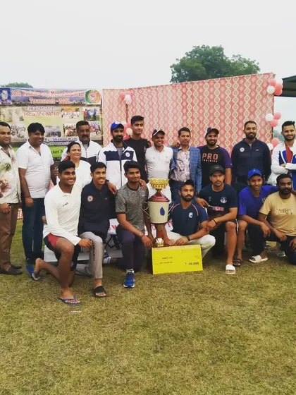 Our team clinched the title at the 18th Radhika Memorial Cricket Tournament. The victory was a full team effort, showcasing both strong batting performances and disciplined bowling from our players.