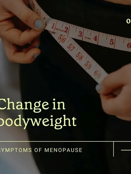 A visual representation of body weight changes, a common symptom during menopause.
