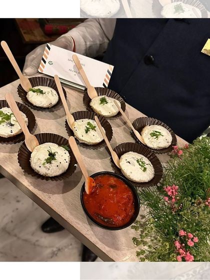 A refreshing and light appetizer served on a tray by our professional staff. Perfect for a summer event.